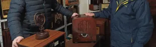Foto radio d'epoca Sindaco e Daniele Camiciottoli