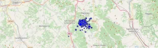 mappa sciame sismico