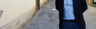 Foto David Baroncelli nel castello di Barberino V.E.