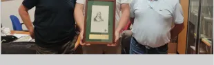 Il Sindaco David Baroncelli e i donatori, Giovanni Bellomo e Antonio Taddei