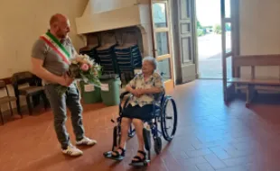 Tosca Bertoni con il Sindaco David Baroncelli