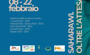 Locandina retro Locandina fronte Saharawi. Oltre l'attesa 