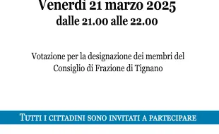 Consiglio frazione Tignano_votazione membri_locandina