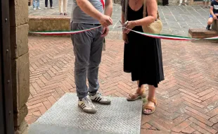 L'inaugurazione della mostra dell'Americana Joyce