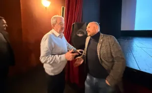 Sergio Berti ed il Sindaco David Baroncelli