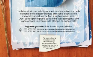 Locandina laboratorio di cianotipia