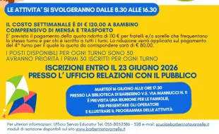 Locandina Centri Estivi 2026