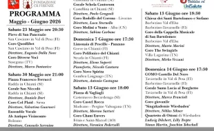 Locandina Itinerari Vocali programma completo