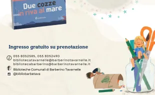 Locandina due cozze in riva al mare
