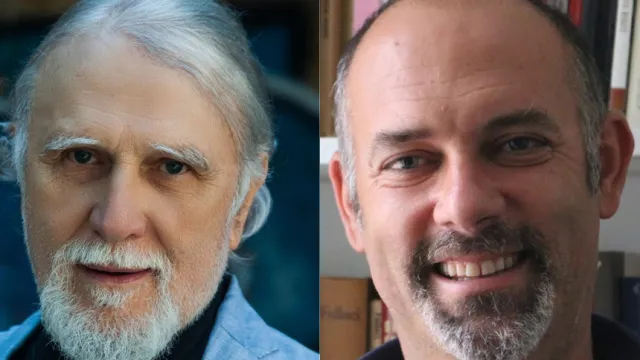 Foto Moni Ovadia e Stefano Liberti  