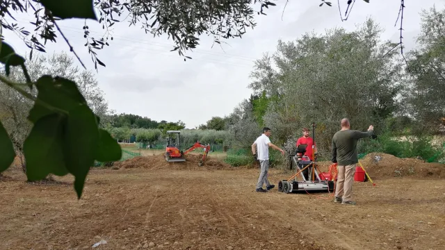 immagine ripresa scavo archeologico Pieve tavarnelle