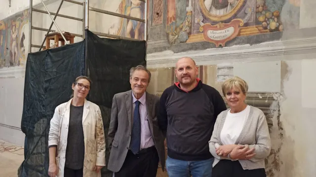 immagine restauro affreschi Veli Badia a Passignano