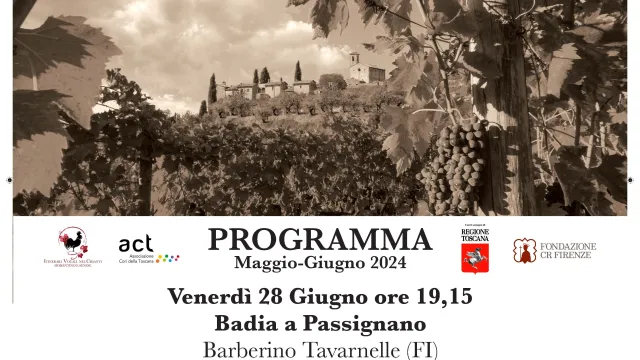 Locandina Itinerari nel Chianti 28 giugno 2024