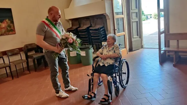 Tosca Bertoni e il Sindaco David Baroncelli