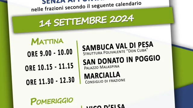 Locandina ricevimento Sindaco Settembre 2024