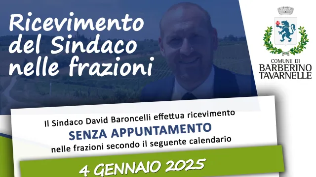 Ricevimento Sindaco in frazioni senza appuntamento_banner