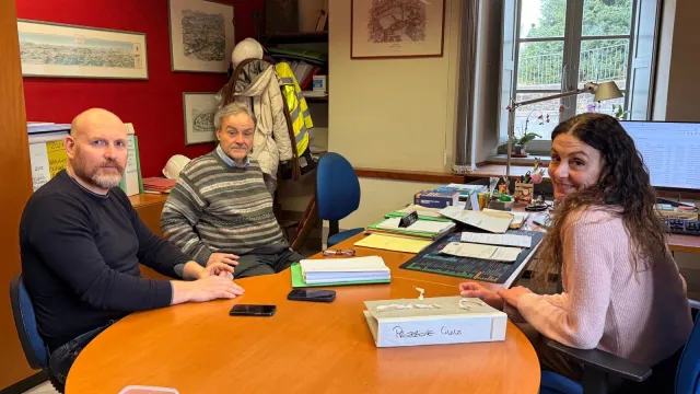 Il Sindaco David Baroncelli, l'Assessore ai Lavori Pubblici Roberto Fontani e la Responsabile LLPP Chiara Martellacci