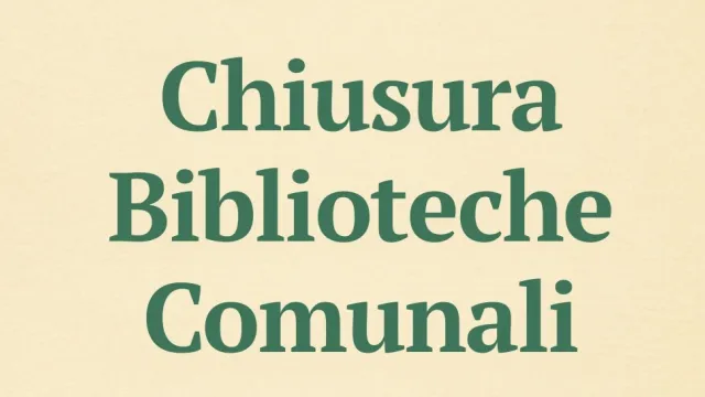 Banner chiusura Biblioteche Comunali