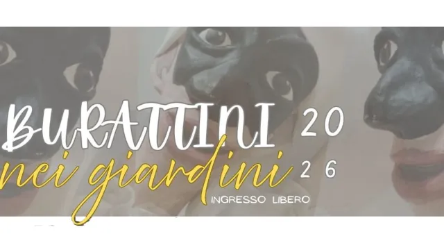 Banner burattini nei giardini
