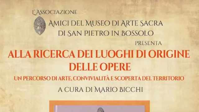 Locandina alla ricerca dei luoghi di origine delle opere