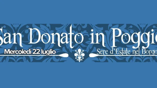 Banner sere d'estate nel borgo