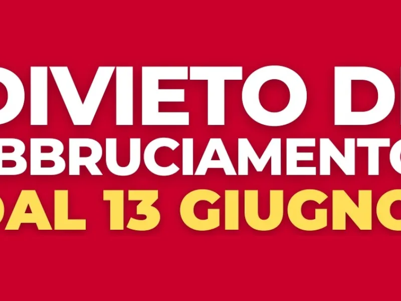 Banner divieto di abbruciamento