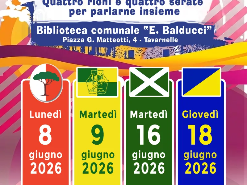 Riunioni Festa dei Rioni 2026