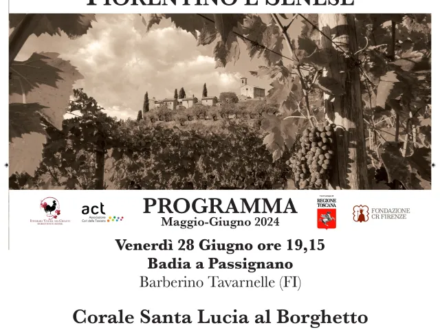 locandina Itinerari vocali nel chianti fiorentino e senese